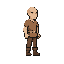 create a modular 2d pixel art rpg character base inspired by the universal lpc (liberated pixel cup) character style.  character base:  - young adult male fantasy rpg character. - bald head, completely without hair. - natural human body proportions matching classic lpc sprites. - neutral facial expr