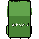  "quincykid" written in pixel game font