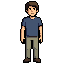 recognizable features. Use a clean 16-bit retro pixel art style, crisp square pixels, carefully defined outlines, simplified shapes,