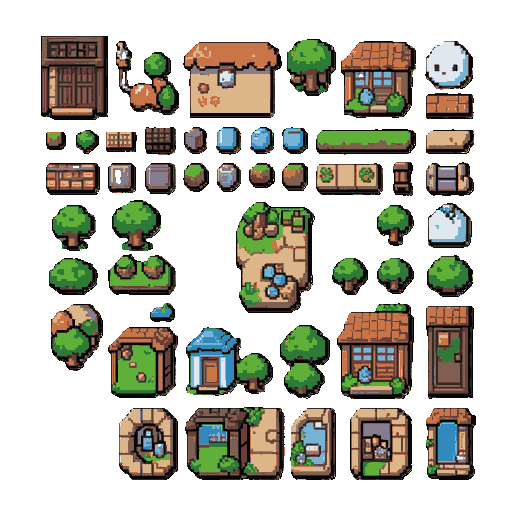 make me some yume nikki fan game assets and tiles and stuff for rpgmaker  more map wise