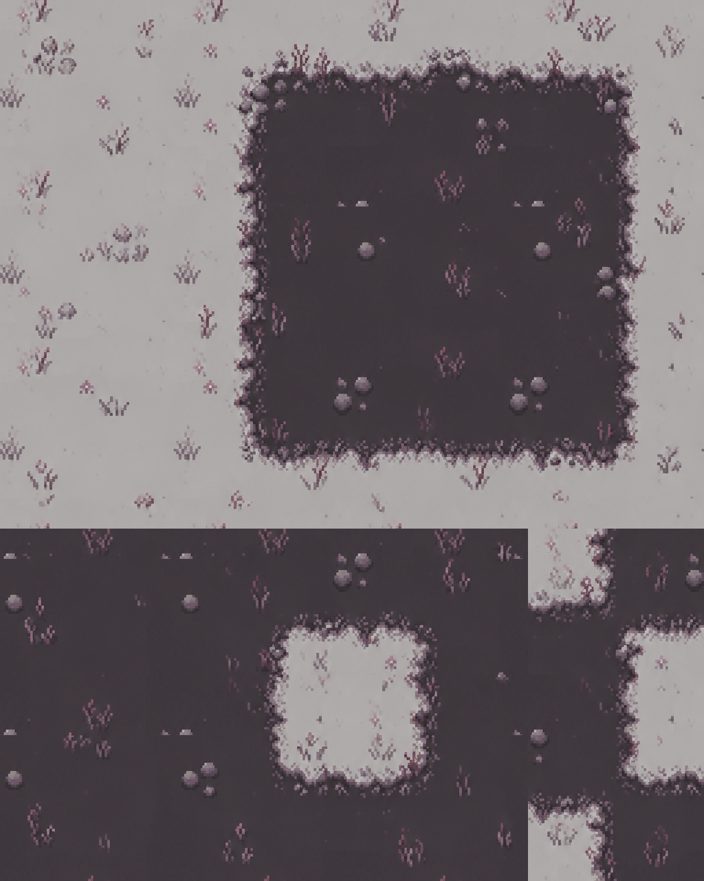 make me some yume nikki fan game assets and tiles and stuff for rpgmaker  more map wise