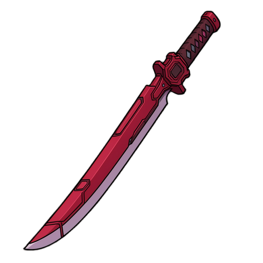 ruby-red cyberpunk katana
