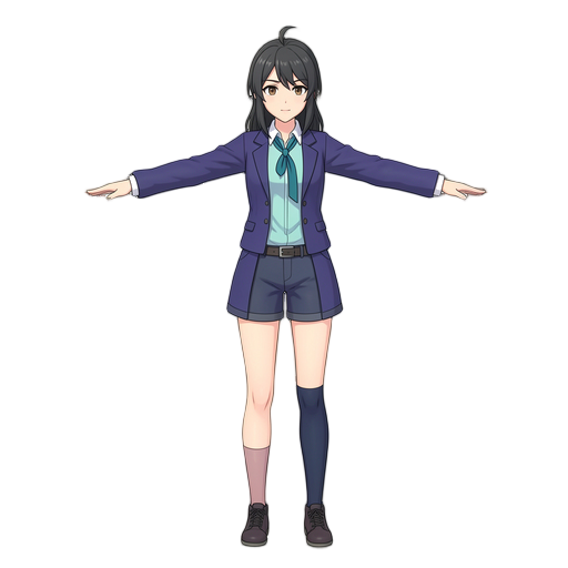 anime women model is pose