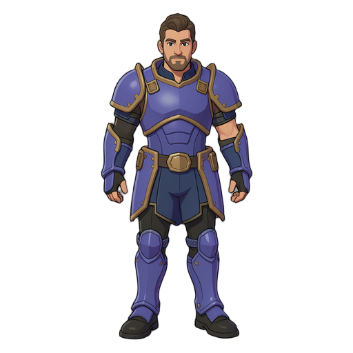 make a 3D man in armor