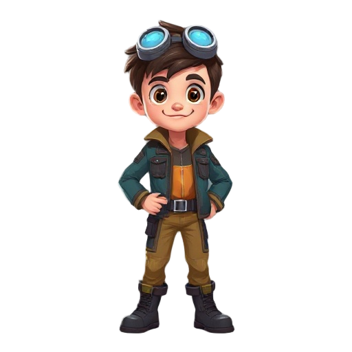 sci-fi time traveler young boy 