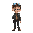 sci-fi time traveler young boy 