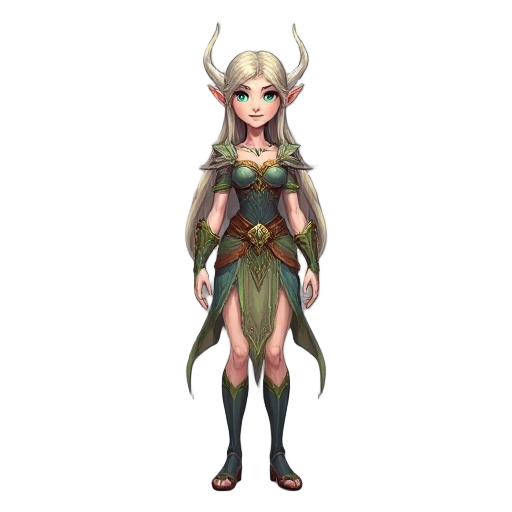 full body of elven goddess