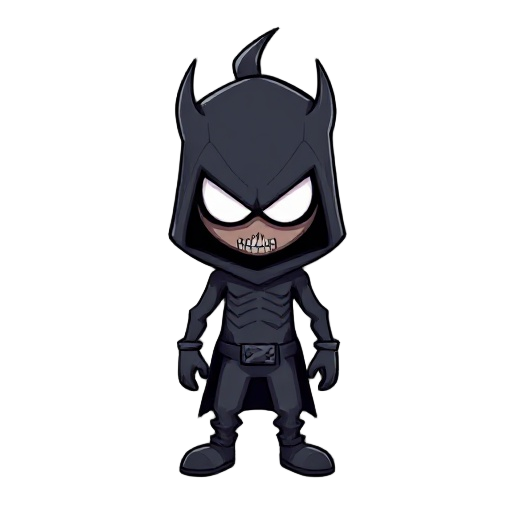 a small but menacing character with empty eyes 