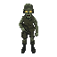 simple german zombie soldier and make the zombie like a dead ahead zombie