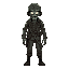 simple german zombie soldier and make the zombie like a dead ahead zombie