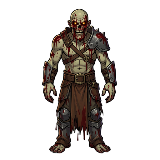 medieval blood infested ghoul with doom style 