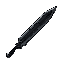 dragonblade - “dark fantasy roguelite item icon of a heavy dragon-scale blade, ancient runes, scorched steel, high contrast, centered, dramatic shadows, sharp silhouette.”