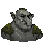 grey troll face, long nose, moss on shoulders, regen scar, not a skull, not a skeleton, not a generic demon