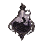 dark fantasy roguelite, single object centered, ancient alchemical solvent inside impossible organic glass vessel, swirling black-purple liquid partially dissolving into pale mist, asymmetrical metaphysical silhouette, legendary neutralizing consumable, s