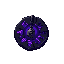 dark fantasy arcane amulet, small ancient pendant floating in the center, glowing purple runes carved into a cracked obsidian stone, faint magical aura, subtle blue-violet particles around it, mysterious and cursed look, soulslike roguelike game item icon