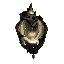 dark fantasy roguelite, single object centered, legendary cluster of glowing celestial dust suspended inside a fractured black ritual container, pale gold and bone white particles floating unnaturally like trapped constellations, asymmetrical metaphysical