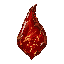 dark fantasy roguelite, single object centered, legendary dragon tear crystal shaped like a distorted droplet, translucent crimson gemstone with pale gold inner fractures and faint heat glow, asymmetrical sacred silhouette, ancient draconic relic, tactile