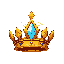 crown of wisdom - ancient crown radiating arcane insight, gold and crystal focus stone, ethereal glow, dark fantasy icon style, centered, mystical presence.