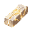 dark fantasy roguelite, single object centered, legendary celestial metal ingot with impossible geometric edges, pale white metal infused with aggressive gold light veins, subtle sacred runic engravings, transcendent forging material, abstract metaphysica