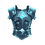 shining mithril chestplate, lightweight enchanted metal, cool blue gleam, high contrast soulslike icon, centered, clean silhouette.