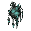 dark fantasy roguelite, single object centered, legendary ritual talisman resembling a broken pocket clock fused with muted silver chains and teal crystal fragments, asymmetrical mystical silhouette, frozen motion motifs and subtle cold-light fractures ac