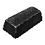 dark fantasy roguelite, single object centered, forged steel ingot with engraved ritual lines and worn industrial edges, dark metallic surface with subtle pale silver highlights, feudal-blacksmith aesthetic, practical heavy crafting material, slightly asy