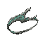 dark fantasy roguelite, single object centered, slender ritual ring forged from muted silver with flowing teal wind engravings, asymmetrical delicate silhouette, faint motion trails orbiting the band, uncommon agile relic, tactile aged metal textures, res
