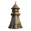 tower of an ancient russian castle. wooden. with a roof.