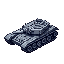 a detailed sprite of modern russian tank in a realistic art style