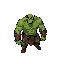 orc worker with small hammer in hand walk animations.
