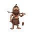 a caveman as a fisherman
