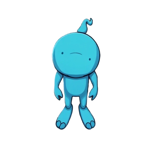 slime top-down blue