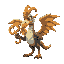 a griffin selling brezels