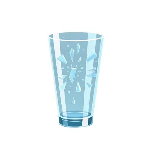 shatter in glass