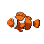 realistic clownfish side view