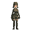 a busty girl in military clothing with a curvy figure