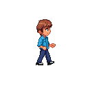 a base male character walking in all four directions