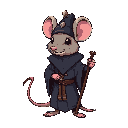 8-bit rat priest with staff