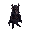 mage, dark colors diablo like, no horns 