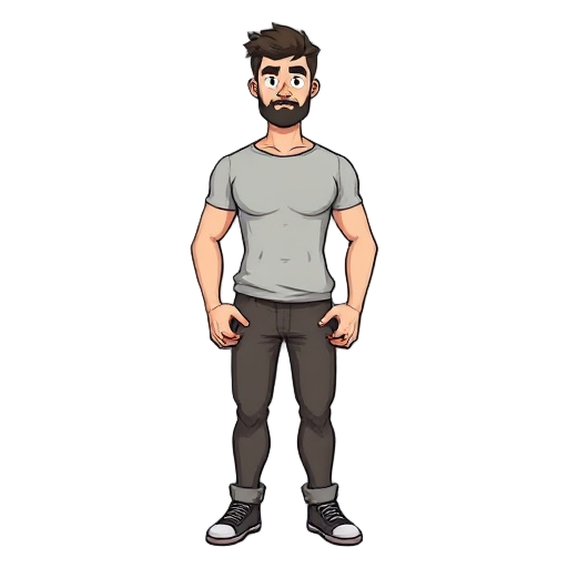 man blank template