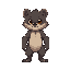 faça um urso pequeno tipo rpg com uma luva de mel