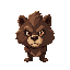 faça um urso marron guereiro com cara de mal  com uma luva de mel na mão 