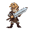 hero with giant sword