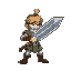hero with giant sword