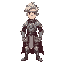 2d game character sprite, full body shot of a male royal knight, standing in a heroic neutral pose.  **appearance:** - **build:** athletic and tall. - **hair:** short, silver-white hair, slightly windswept. - **face:** sharp jawline, determined expression