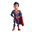 superman standing straight looking to the right