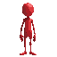 skinny fully red dude with no eyes