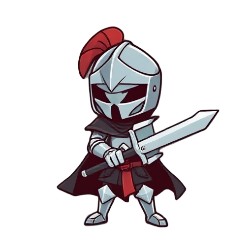hollow knight esque sprite. main character, cute, knight with big sword