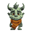 he wears a scarf  he's a monster