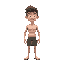 he is not dressed as a human being